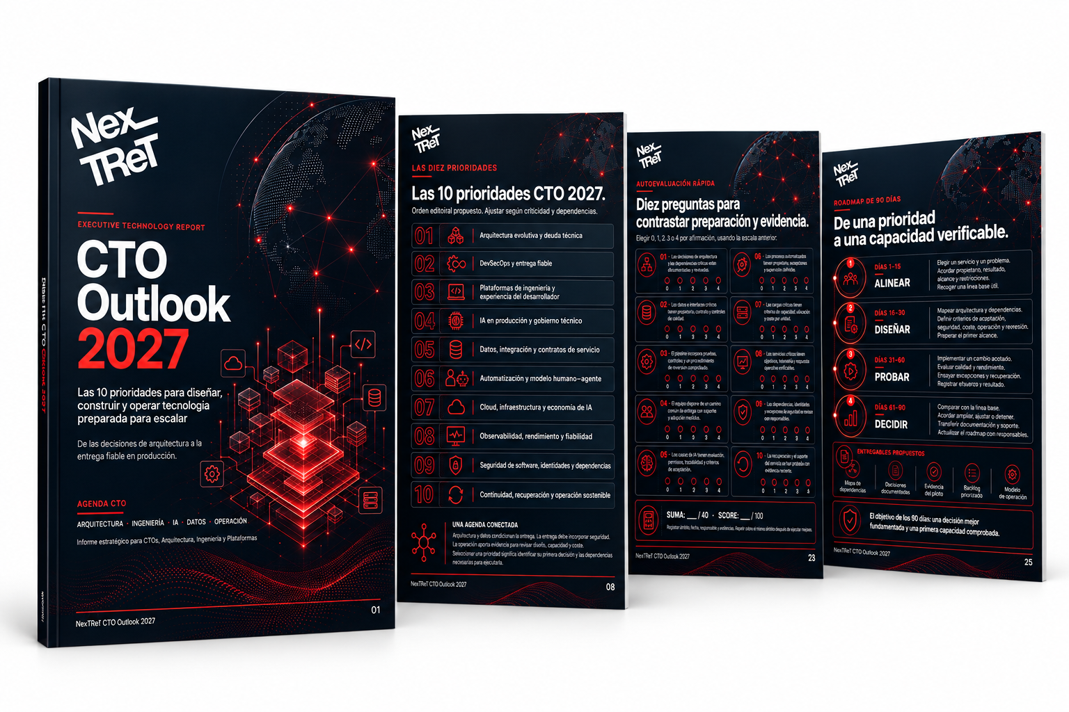 Mockup editorial del CTO Outlook 2027-4 CTO Outlook 2027 — NexTReT