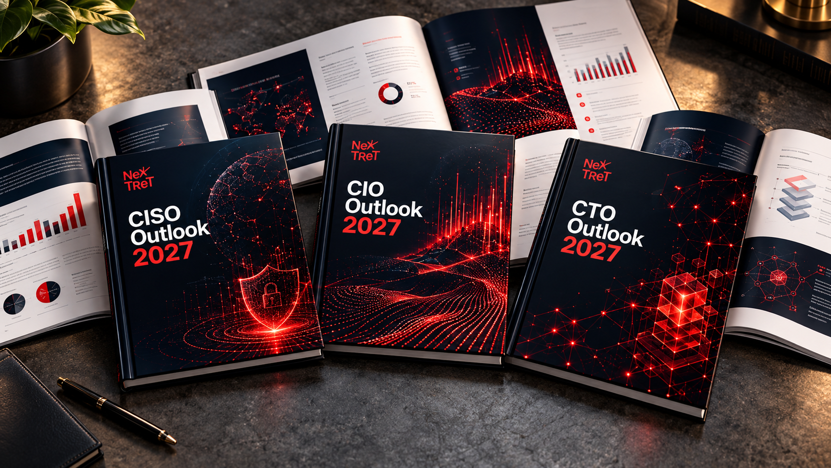 Trilogía Outlook Lifestyle Trilogía Executive Outlook 2027 sobre escritorio de trabajo